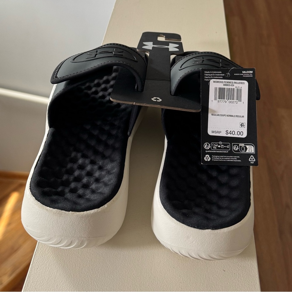 Brand new”Under Armour”(UA W Ignite Pro 8 SL)women slippers.Size-9,color-black🖤 - Picture 6 of 10